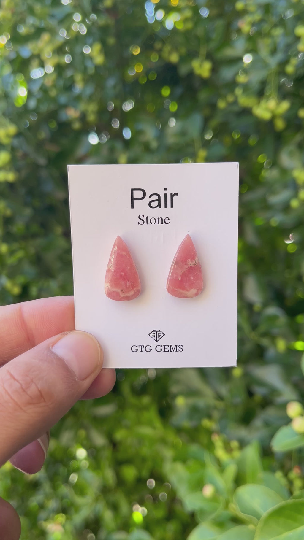 Rhodochrosite 20x11mm Matching Pair Cabochon