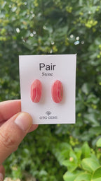 Rhodochrosite 21x10mm Matching Pair Cabochon