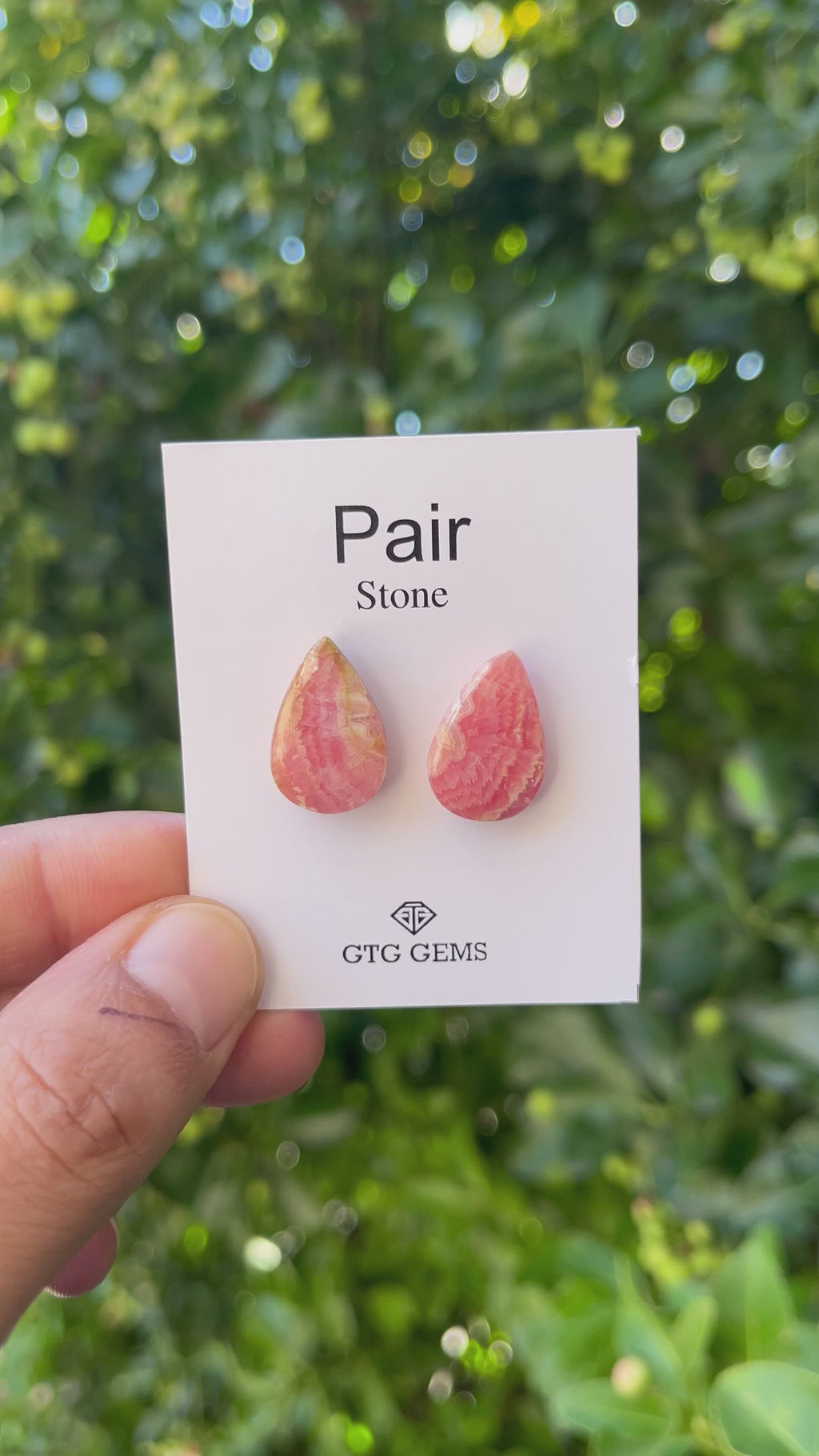 Rhodochrosite 19x13mm Matching Pair Cabochon