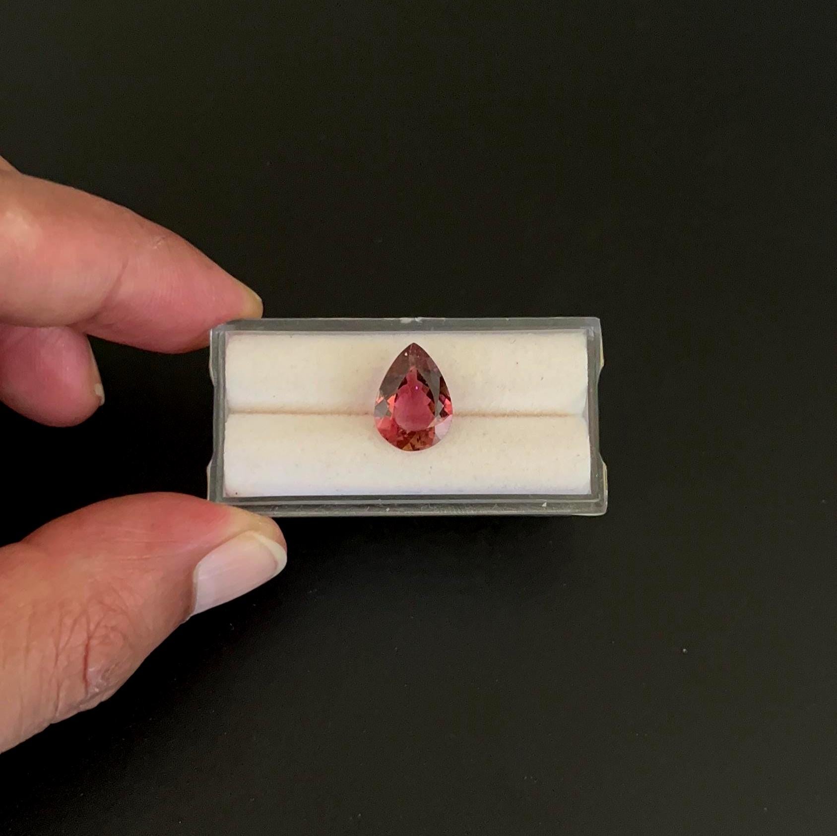 Natural Tourmaline Faceted 13.40x9.60x5.10 mm Single Piece Approximately 3.77 Carat (GTG-TOU-340)