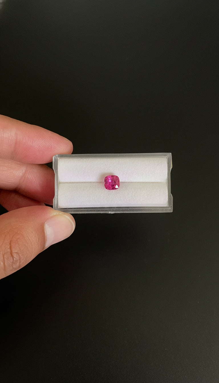 Tourmaline, Faceted Square Shape 6.5 x 6 mm Approximately 1.62 Carat (GTG-TOU-318)