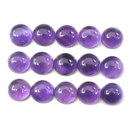 800 Cts/80 Pcs Natural Untreated Oval Cab Amethyst Loose Gemstone Lot 15mm-18mm 